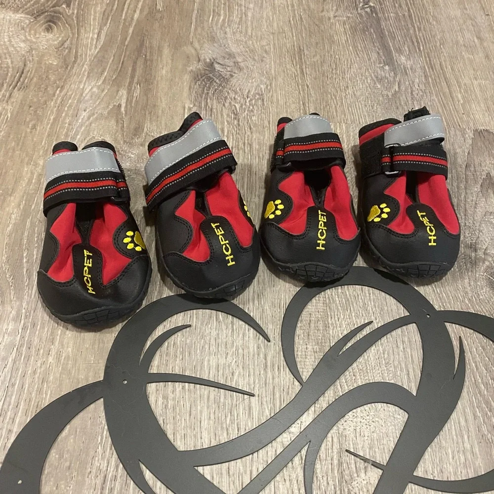 HCPet Waterproof Dog Boots XL (Size 8) | Set of 4 | Anti-Slip Paw Protectors